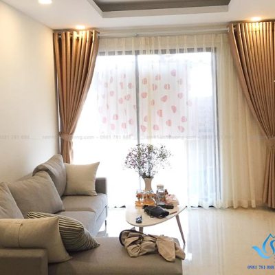 Mẫu rèm vải hai lớp cho phòng khách chung cư tại Tây Hồ-Hà Nội 1606-50