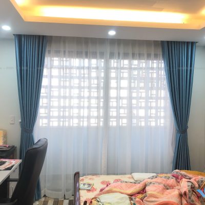 Mẫu rèm vải hai lớp gấm cao cấp HP 68 của Khánh Đường