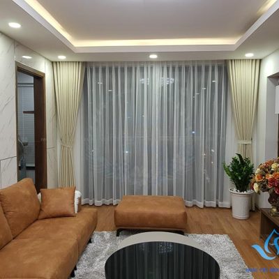 Mẫu rèm vải hai lớp phòng khách tiện nghi Lê Đức Thọ, Hà Nội GA 5-2