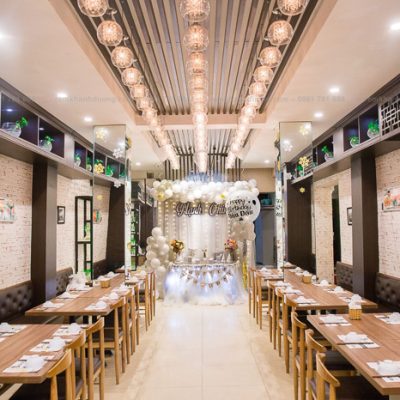 Mẫu rèm vải trang trí sinh nhật cao cấp tại Thanh Xuân