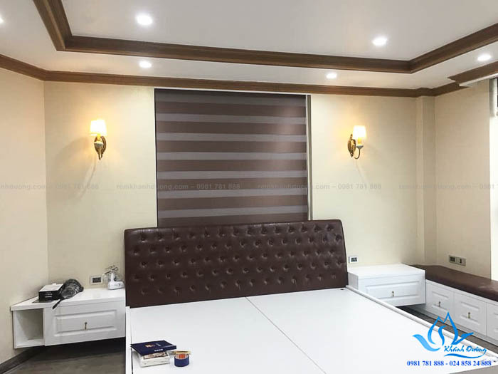 Mẫu rèm cầu vồng cao cấp cho phòng ngủ Master tại Gia Lâm CL 141