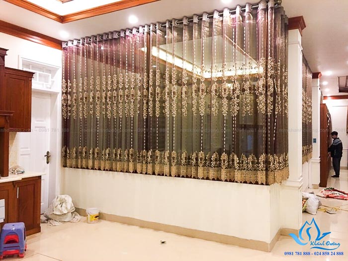 Mẫu rèm tân cổ điển sang trọng biệt thự KĐT Dương Nội, Hà Đông CĐ-02