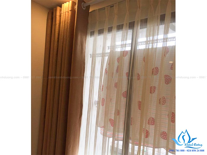 Mẫu rèm vải hai lớp cho phòng khách chung cư tại Tây Hồ-Hà Nội 1606-50
