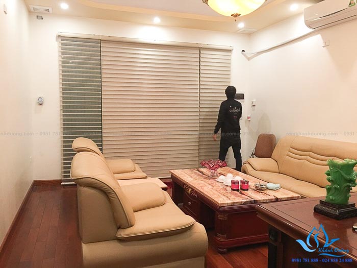 Mua rèm cầu vồng sang trọng cho biệt thự tại KĐT Gamura, Yên Sở IN 121