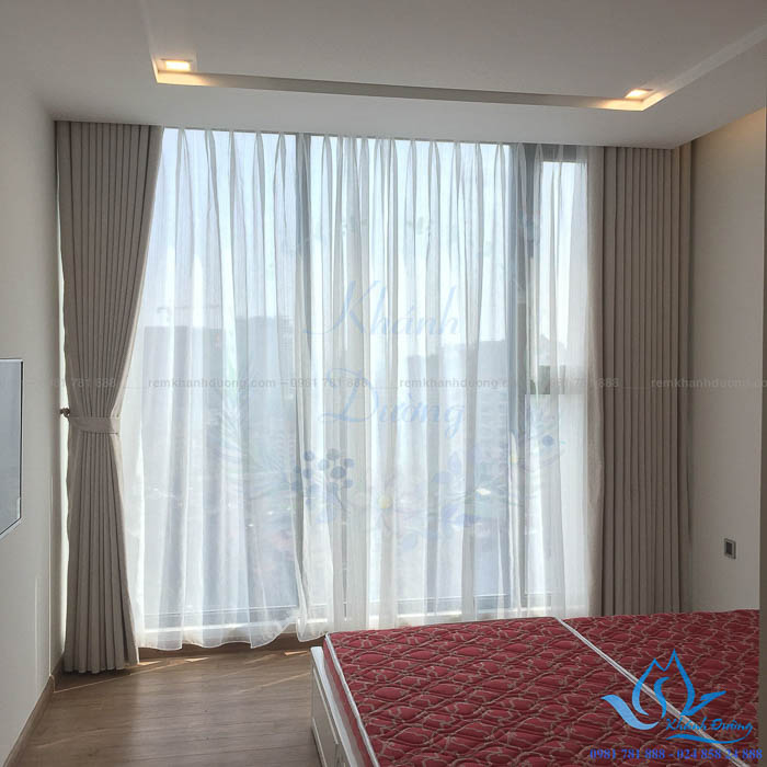 Mua rèm vải hai lớp phòng ngủ thanh lịch tại Long Biên- Hà Nội L18-29