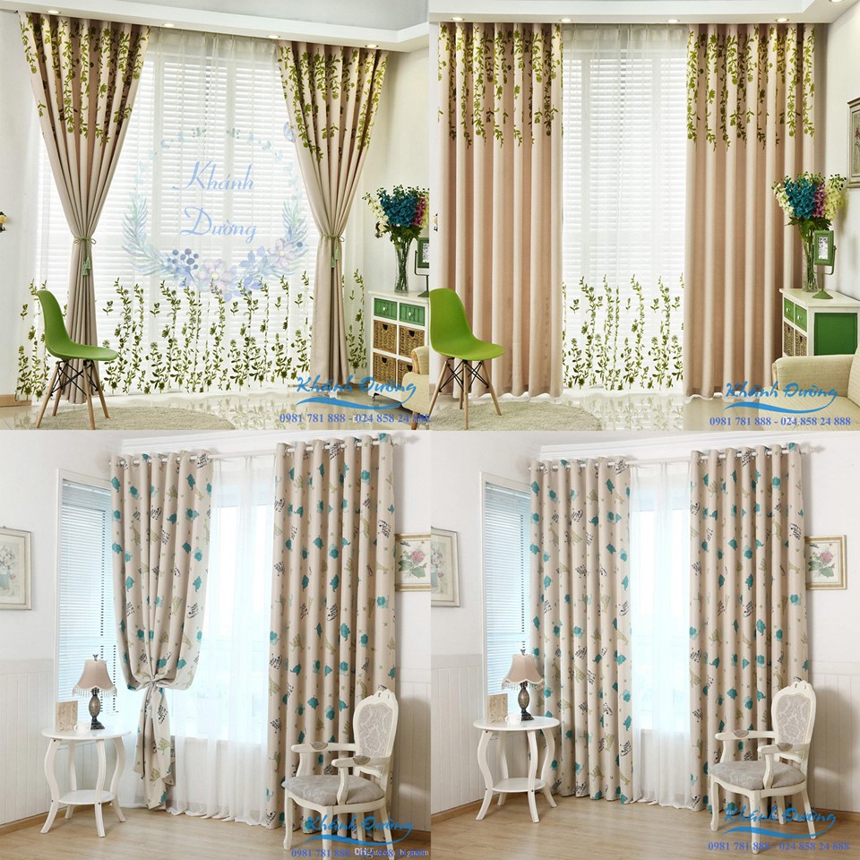 Tư vấn mua rèm vải họa tiết hiện đại chung cư Mai Động, Hà Nội