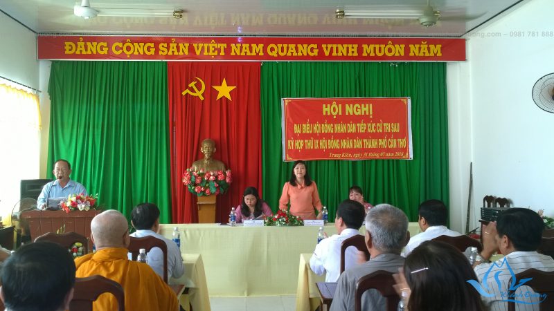 Phông rèm hội trường đẹp trang trọng tại Hoàng Diệu, Hà Nội HT 04
