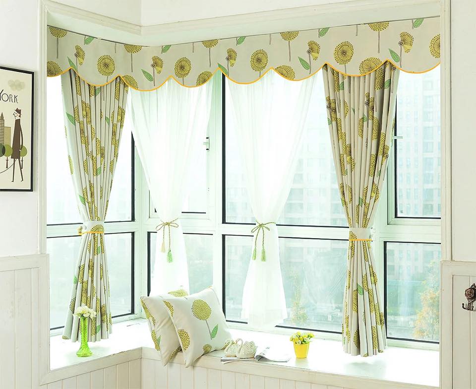 rèm họa tiết hình hoa tinh tế