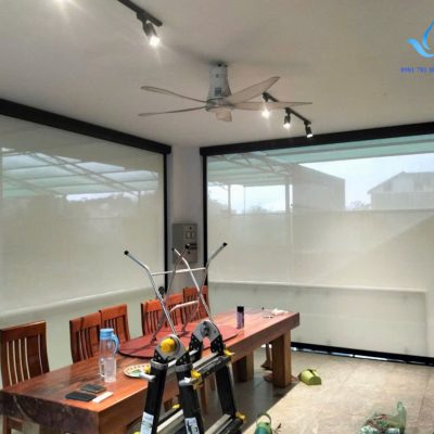 Rèm chống nắng ngoài trời cao cấp, hiện đại cho biệt thự tại Hà Đông, Hà Nội