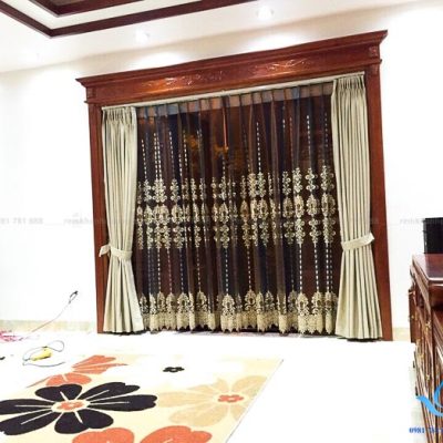 Rèm cổ điển một màu cho biệt thự sang trọng tại Hoài Đức, Hà Nội 02-S2