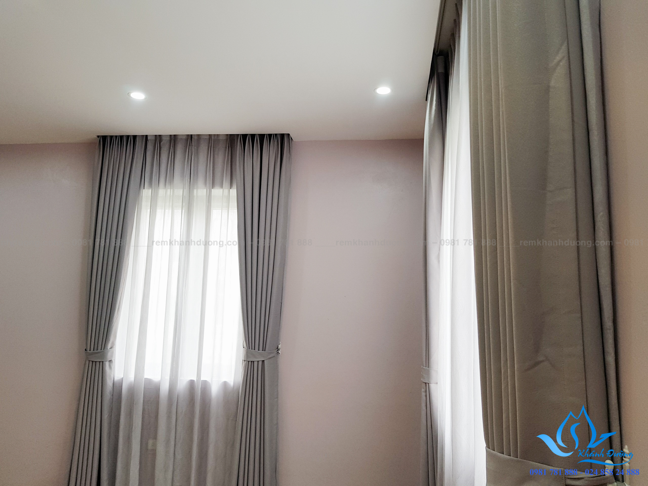 Rèm vải hai lớp thiết kế sang trọng tại Hà Nội