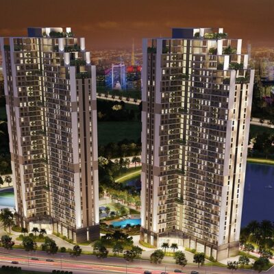 Rèm cửa thông tầng rèm vải thông tầng tại căn Penthouse chung cư Mỹ Đình Pearl