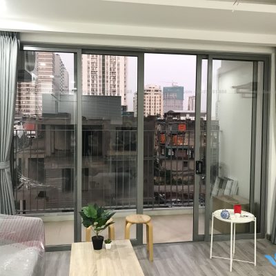 Rèm cửa vải màu ghi xuất xứ Hàn Quốc mã HAVI 01 ở Nguyễn Tuân