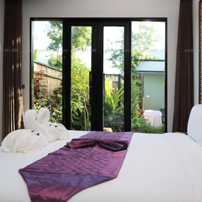 Rèm cửa vải spa cao cấp màu nâu tại Phan Đình Phùng, Hà Nội SP-33