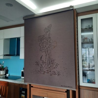 Rèm cuốn Hàn Quốc Khắc Laze cho ban thờ