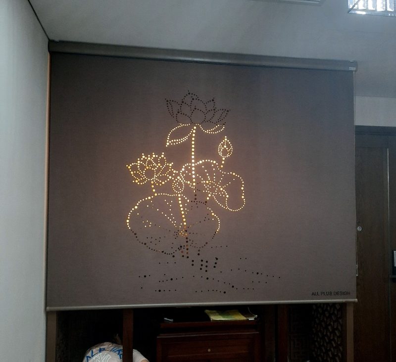 Rèm cuốn Hàn Quốc Khắc Laze cho ban thờ nhỏ