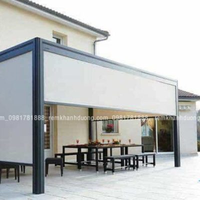 Rèm cuốn ngoài trời Zipper nhập khẩu hiện đại kết hợp tự động