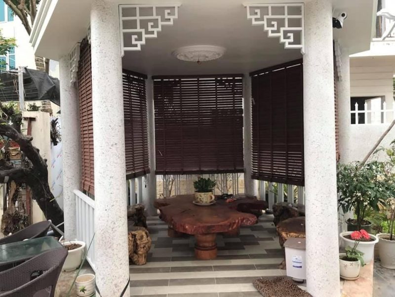 Rèm gỗ ngoài trời cho chòi lục giác tại Vĩnh Phúc