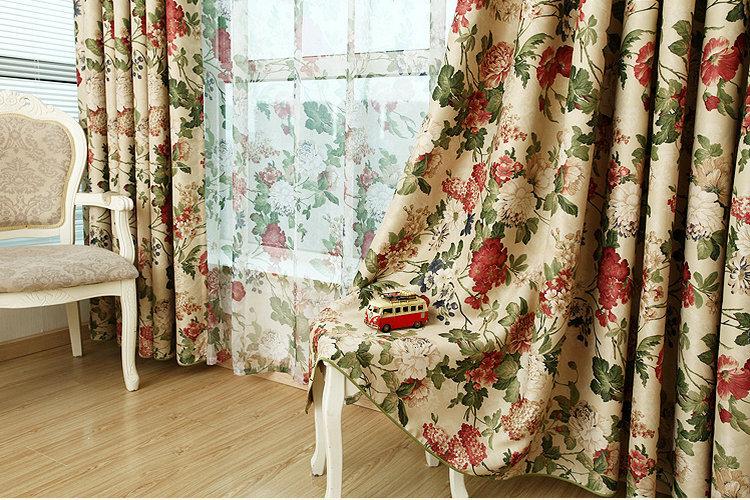 Rèm vải họa tiết sang trọng tại Hà Nội