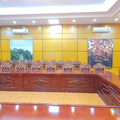 Rèm lá dọc in tranh 3D tại công ty Thủy Hải Sản