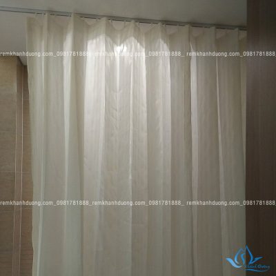 Rèm nhà tắm chống nước màu kem tại Trần Quốc Vượng, Hà Nội PT110