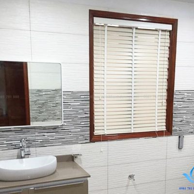 Rèm nhựa giả gỗ chống thấm nước MSJ 501 khu đô thị Ecopark Hà Nội