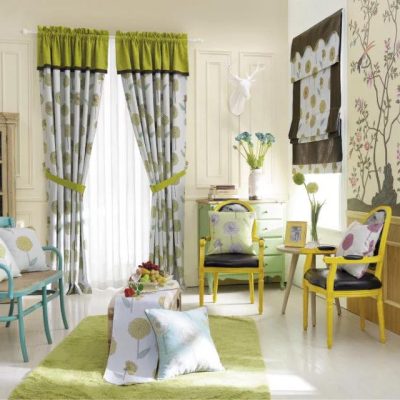 Rèm họa tiết hình hoa PK - 05