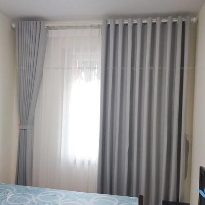 Rèm phòng ngủ hai lớp cản sáng tốt tại Booyoung Mỗ Lao, Hà Nội HH503