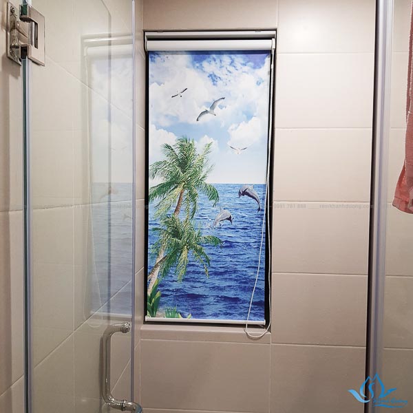 Rèm phòng tắm cuốn tranh in 3D tại Cầu Giấy