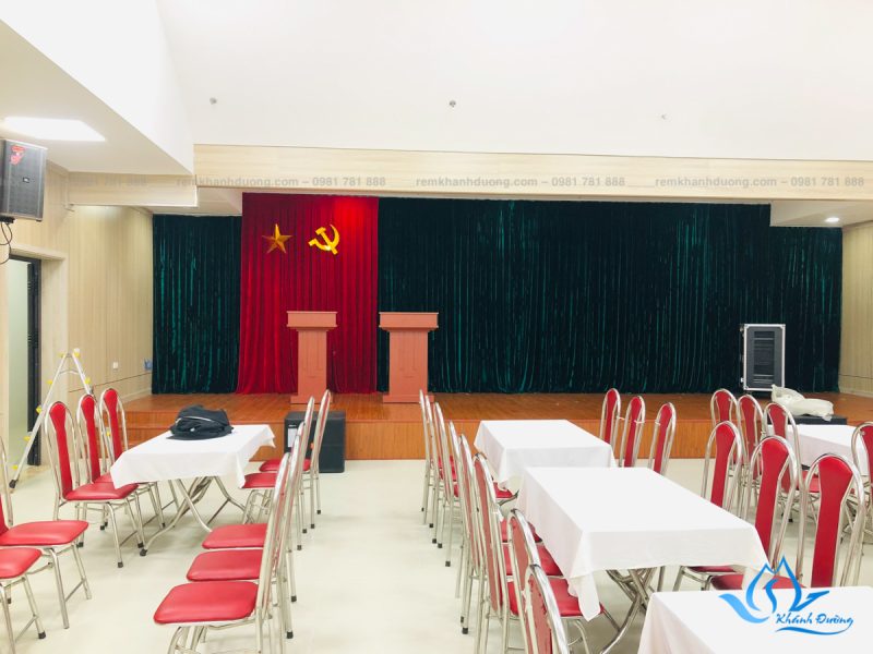 Rèm sân khấu hội trường lắp đặt tại Tôn Đức Thắng