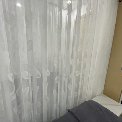rèm spa họa tiết lá cho khu thẩm mỹ bệnh viện Hòe Nhai Ba Đình  (2)
