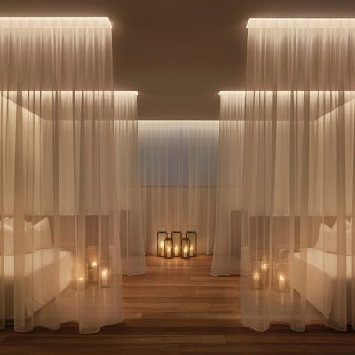 Rèm vải ngân giường cho rèm spa đẹp