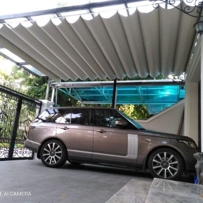 Rèm trần che mái kính cho nhà biệt thự sân vườn tại KĐT Ecopark  Vải cản sáng 100%