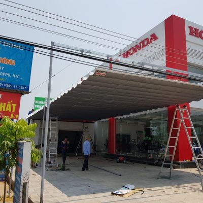Mái che xếp lượn sóng cho Honda Vĩnh Yên Vĩnh Phúc