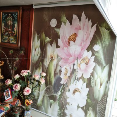 38. Rèm tranh in thường không máng 380K