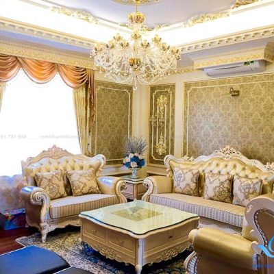 Rèm vải Bỉ Acacia cho biệt phủ tại phố Hoàng Quốc Việt, Hà Nội KD 01