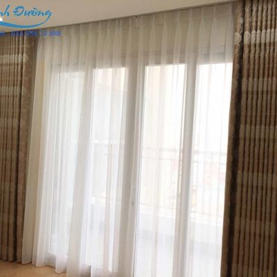 Rèm vải cản nắng 2 lớp sang trọng cho chung cư An Bình, Mỹ Đình L18-23