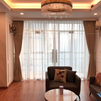 Rèm vải cản nắng một màu trang nhã Trương Định, Hà Nội TM 697