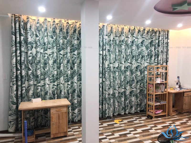Rèm vải cao cấp Thái Lan in tranh 3D mã Fabric 01 ở Thanh Hóa