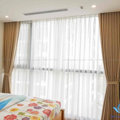 Rèm vải đẹp cản nắng cho phòng ngủ tại chung cư Bắc Linh Đàm TM-69-5
