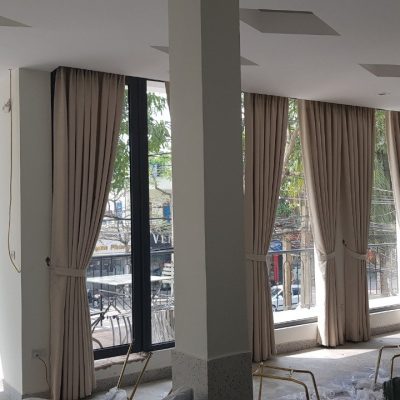 Rèm vải hai lớp cao cấp cho chuỗi nhà hàng sang trọng