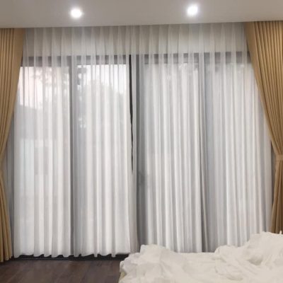 Rèm vải hai lớp cao cấp cho phòng khách tại Quận Tây Hồ, Hà Nội TM886