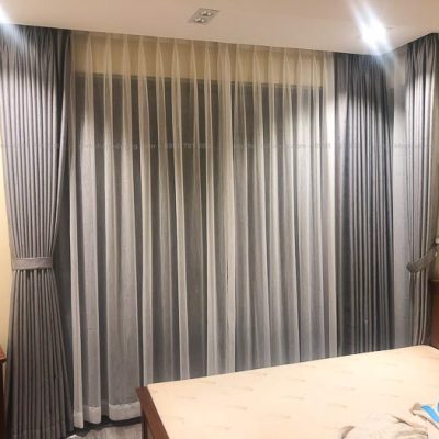 Rèm vải hai lớp cho phòng ngủ sang trọng tại Long Biên, Hà Nội TM592