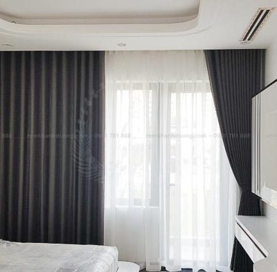 Rèm vải hai lớp chống nắng cách nhiệt đẹp nhất Thanh Xuân TM 1606-13