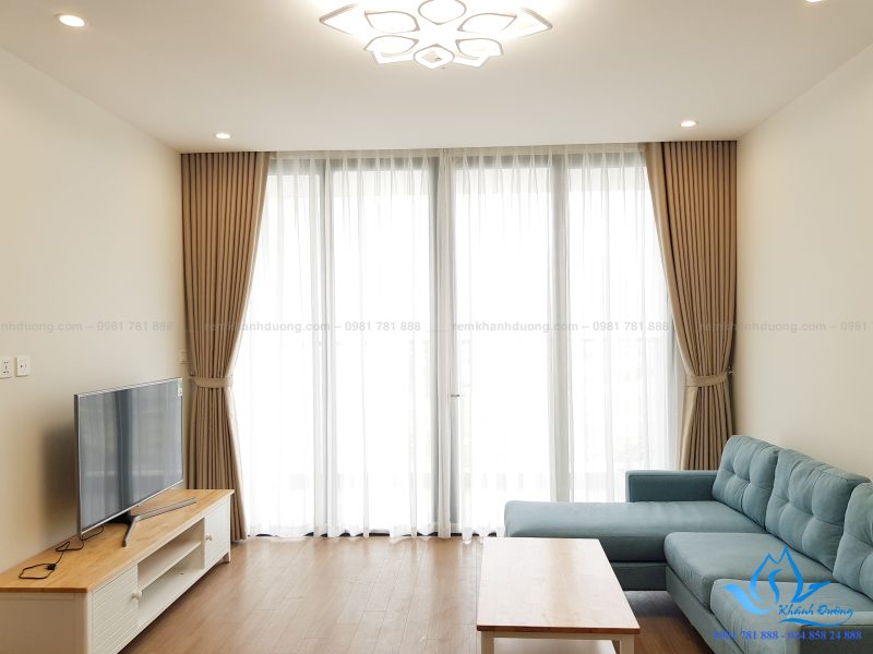 Rèm vải hai lớp chống nắng đẹp sang trọng tại Vincom Phạm Hùng TM695