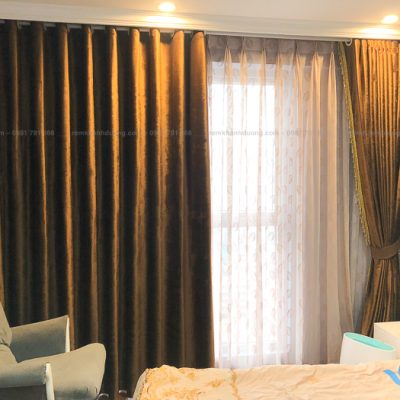 Rèm vải hai lớp đẹp dành cho phòng ngủ tại Nguyễn Tuân, Hà Nội HH190