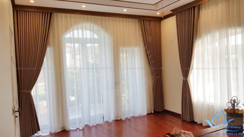 Rèm vải hai lớp Hàn Quốc hai lớp chất lượng tại quận Cầu Giấy TM 8234