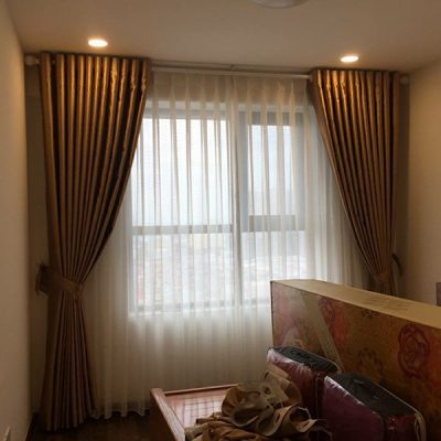 Rèm vải hai lớp chống nắng cho phòng ngủ tại Tây Mỗ Hà Đông