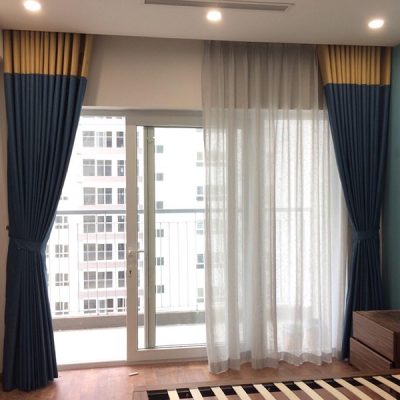 Rèm vải hai lớp phòng ngủ cho chung cư FlC Đại Mỗ