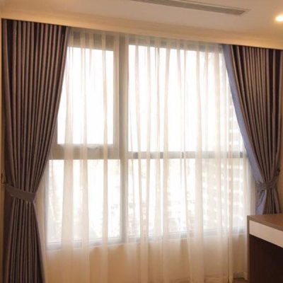 Rèm vải hai lớp chống nắng nhà hướng tây cho chung cư An Bình City Phạm Văn Đồng